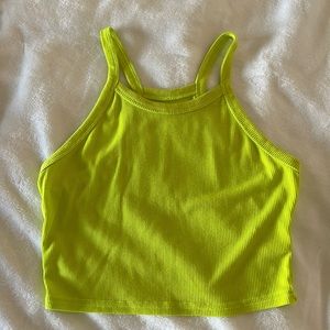 Neon green crop top